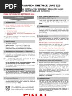 Download Pakistan Exams Cie Igcse Gce Timetable Jun 2009 by Usama SN10859422 doc pdf