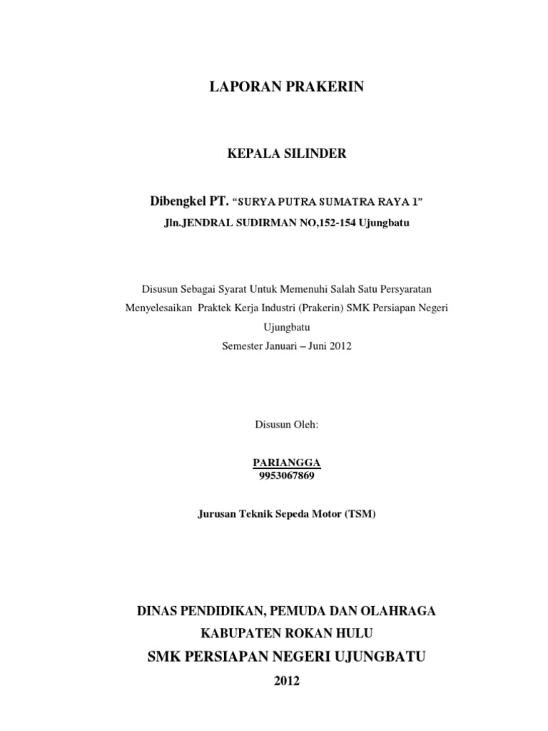 Laporan Prakerin TSM 2