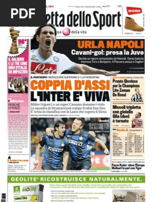 La Gazzetta Dello Sport 01 10 12