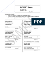 Samplewardone Officialballot