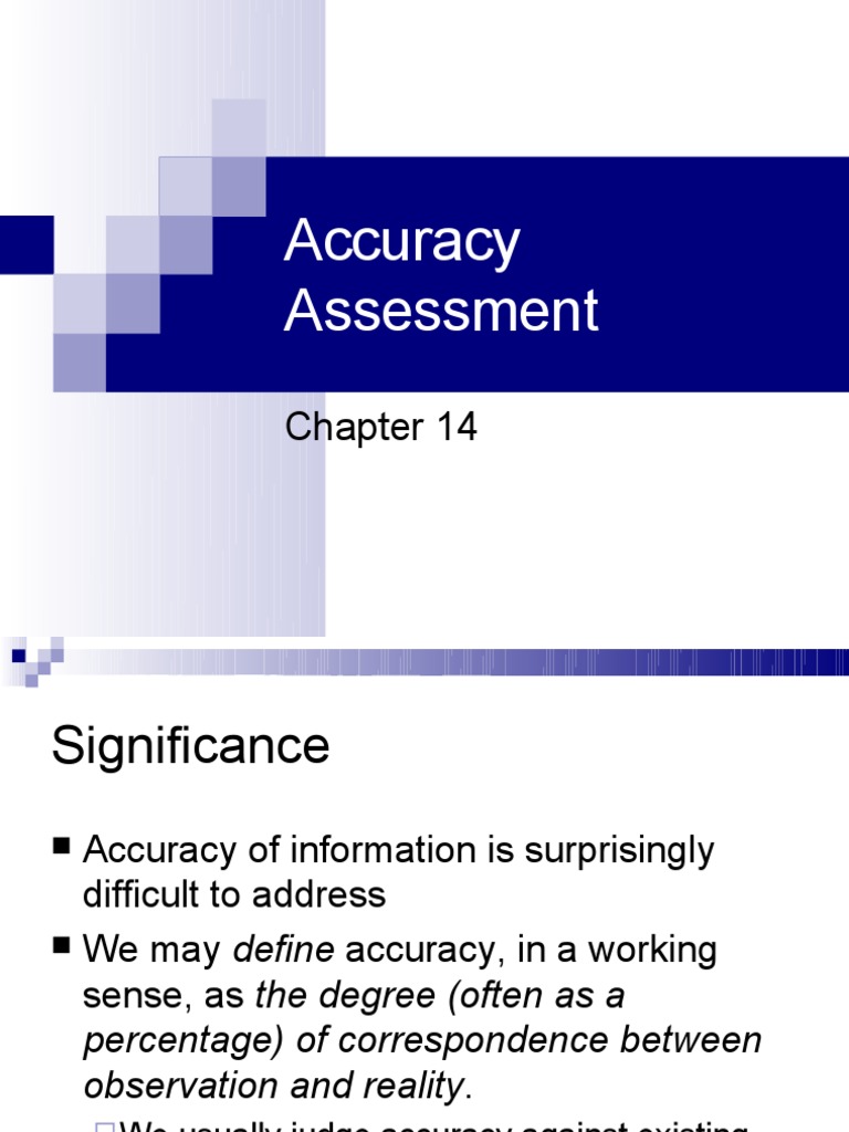 Understanding Map Accuracy Assessment | PDF