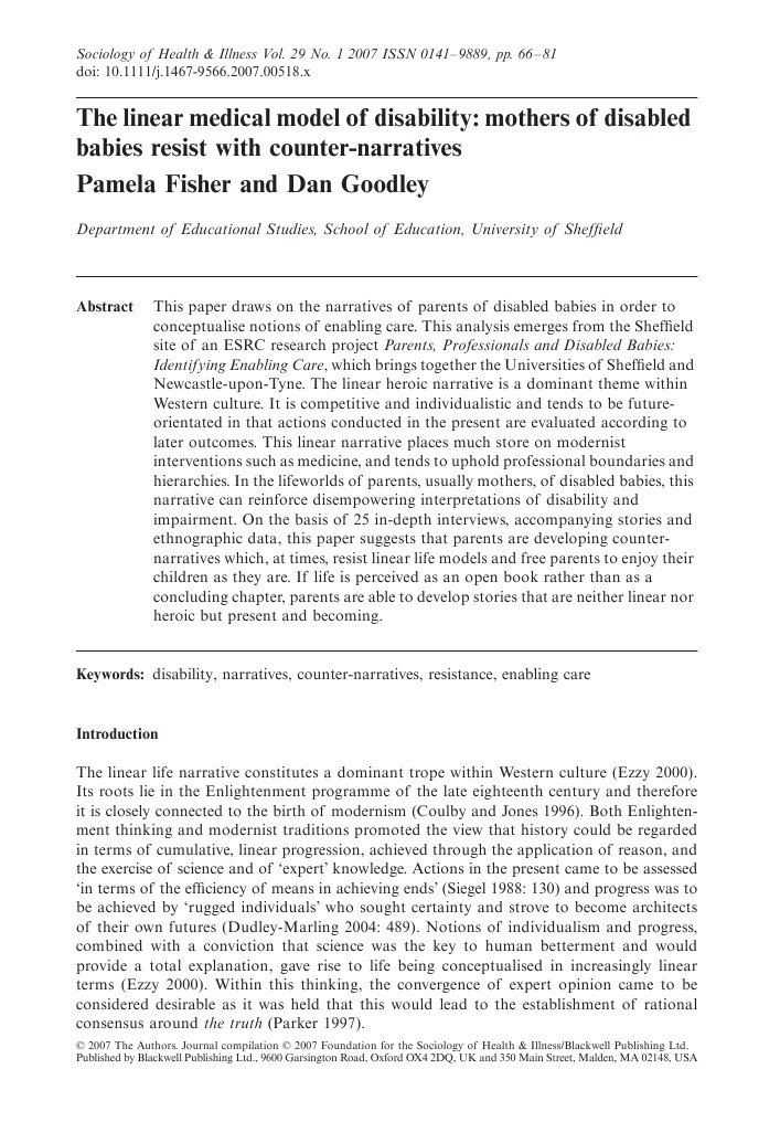 Social model of disability essay picture