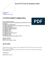 Switching & Wireless (CCNA Unit 3) Summary Sheetv2