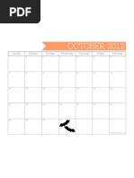 October 2012 Calendar - Tomkat Studio