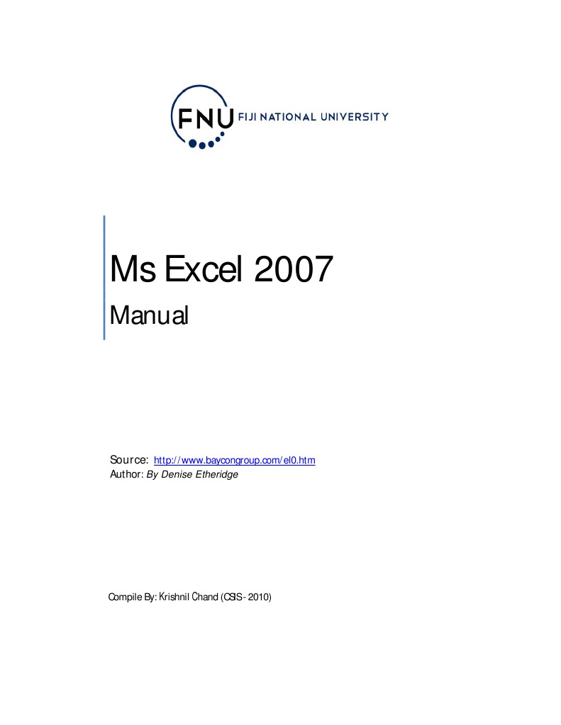 Ms excel 2007 manual pdf typefaces microsoft excel