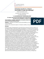 La biología Ciencia o Profesión Profesionalización RyE 2010