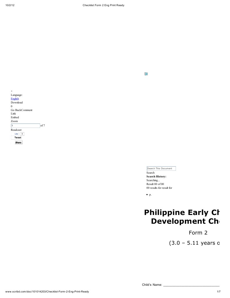 Checklist Form 2 Eng Print Ready | PDF