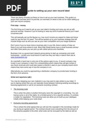 Guide to Setting Up a Record Label