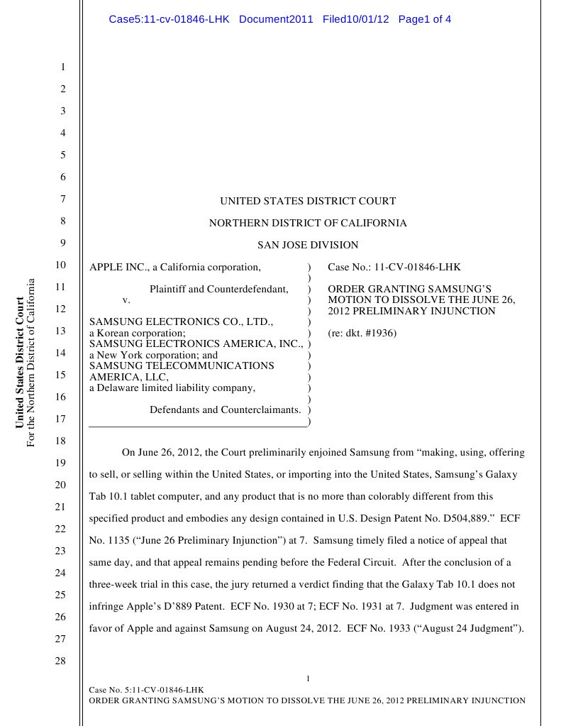 Order On Motion To Dissolve | PDF