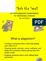 Thou Shalt Not Steal!: An Anti-Plagiarism Presentation For Elementary Schools