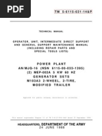 MEP 002A Dual With Trailer Organizational Intermediate Direct Support and General Support Maintenance Repair Parts and Special Tools List TM 5 6115 631 14&amp;P