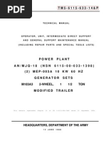 MEP 003A Dual With Trailer Organizational Intermediate Direct Support and General Support Maintenance Repair Parts and Special Tools List TM 5 6115 633 14&amp P