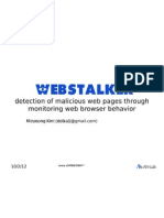 Detection of Malicious Web Pages Through Monitoring Web Browser Behavior