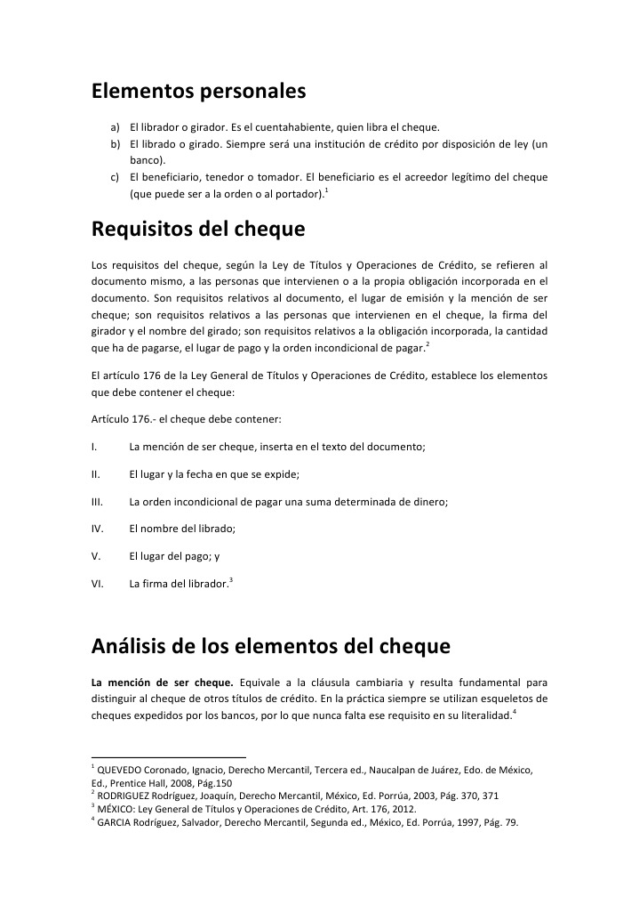 El Cheque | PDF | Instrumento negociable | Cheque