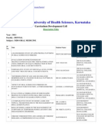 RGUHS Dissertation Titles for MDS Oral Medicine from 2011