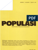 Populasi Volume 2, Nomor 1, Tahun 1991