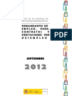 Datos de Paro Septiembre de 2012