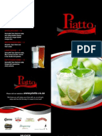 Piatto Cocktail Menu