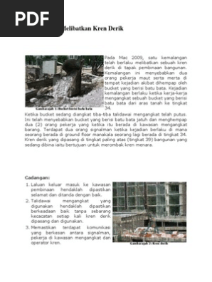 Kemalangan Melibatkan Kren Derik Pdf