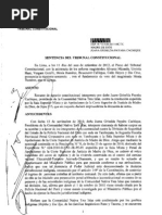 Sentencia del Tribunal Constitucional Exp. Nº 01126-2011-HC/TC