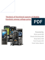 Analysis of Functional Aspects of Mobile Handsets