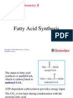 Fatty Acid Synthesis: Molecular Biochemistry II