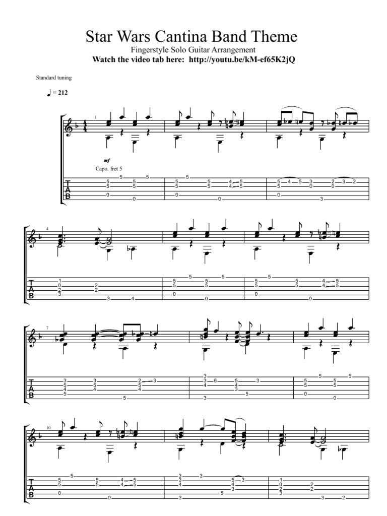 Star Wars Theme Guitar Tab Pdf