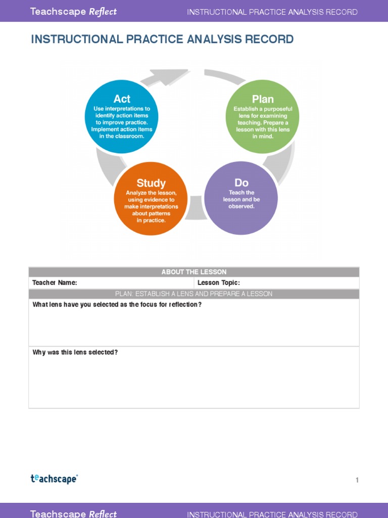 Instructional Practice Analysis Guide | PDF | Career & Growth
