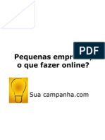 Pequenas Empresas, o Que Fazer Online