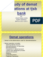 A Study of Demat Operations at TJSB Bank