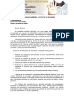 Ofícios às autoridades sobre o protesto de outubro e a Carta aberta às operadoras de planos de saúde.