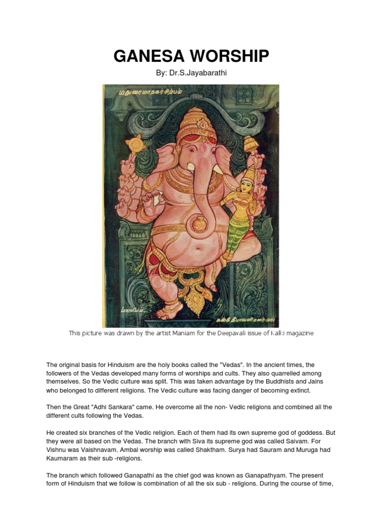 Ganesa Worship | PDF | Hindu Deities | Hindu Mythology