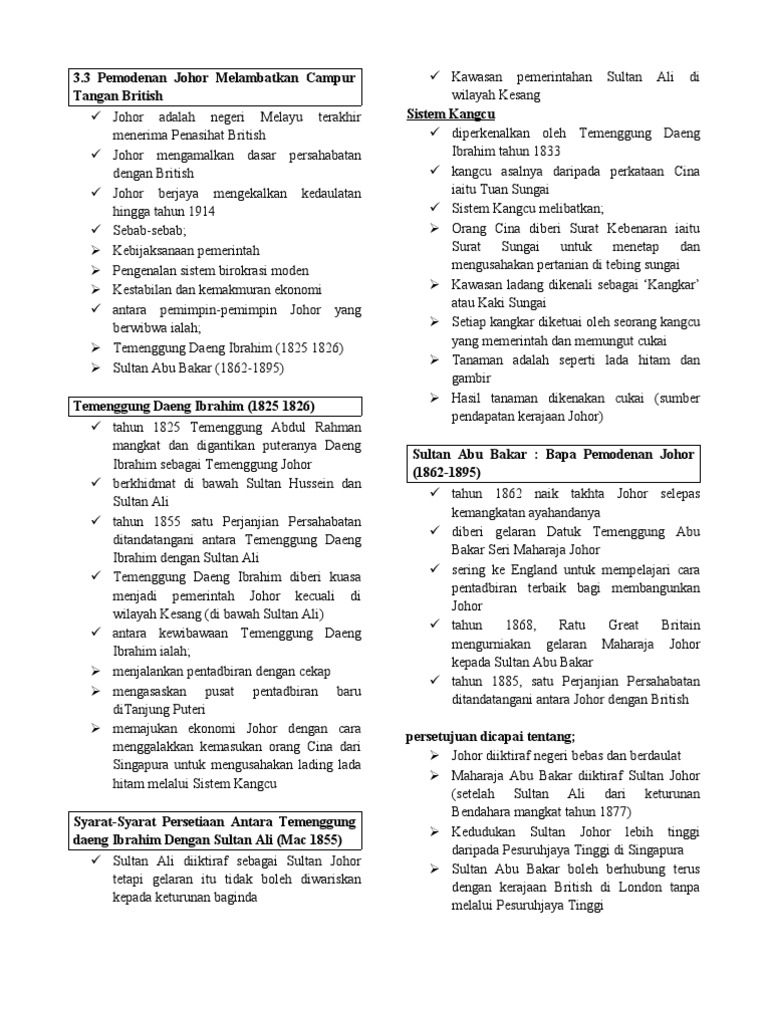 3 3 Pemodenan Johor Melambatkan Campur Tangan British Pdf