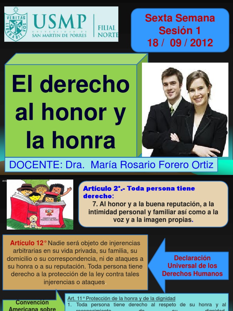 El Derecho Al Honor y La Honra | PDF | Justicia | Crimen y violencia
