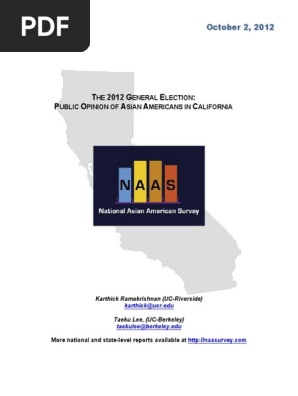 2012 National Asian American Survey - California