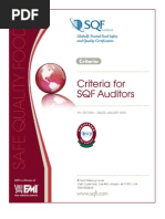 Criteria for SQF Auditors