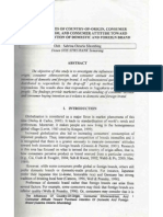 Paper The Influences of Country-Of-Origin, Consumer Ethnocentrism, and Consumer Attitude Toward Purchase Intention of Domestic and Foreign Brand