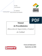 Manual de Procedimientos Supervisión y Control de Calidad