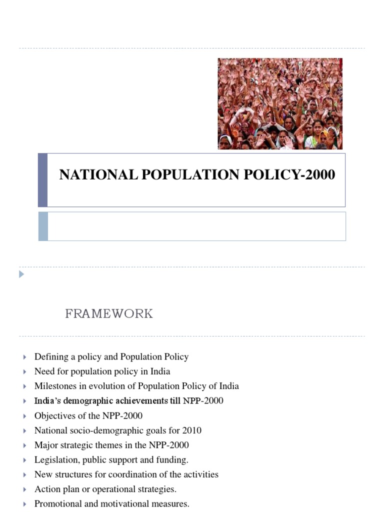 National Population Policy 2000 Overview | PDF | Health Policy | Family ...