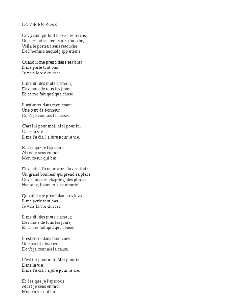 La vie en rose - Remastered – música e letra de Édith Piaf