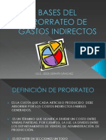 Bases Del Prorrateo de Gastos Indirectos