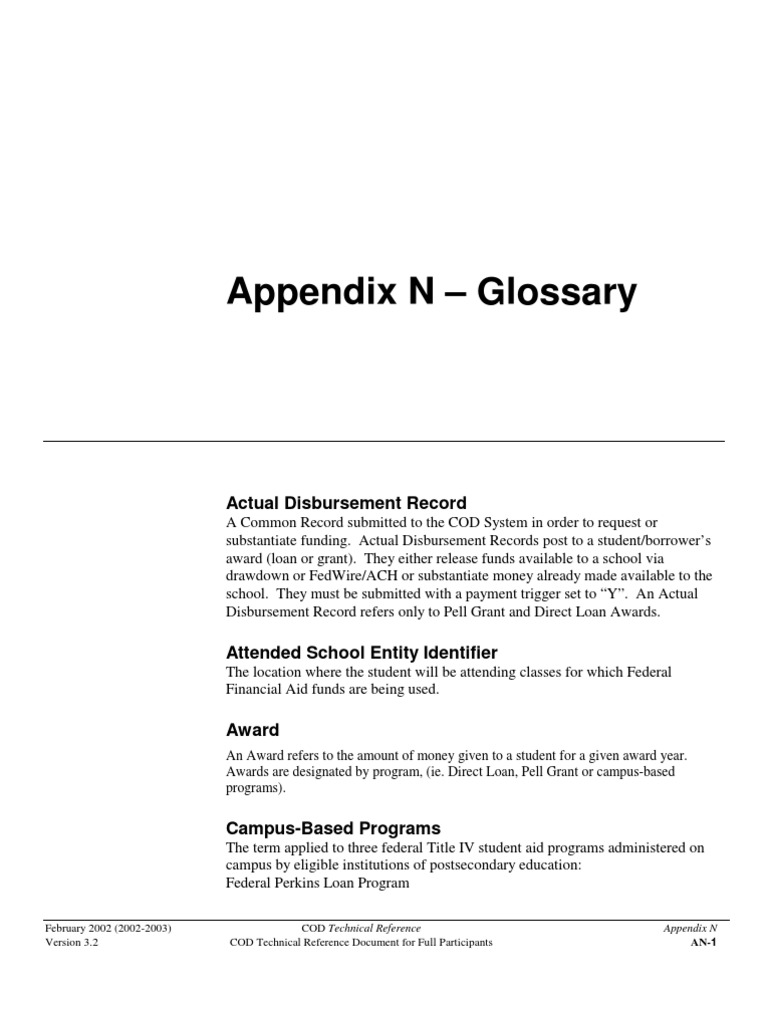 Description: Tags: 0203CODTechRefv3pt2AppendixN | PDF | Pell Grant | Xml