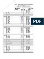 School of Business and Management: 2ND Semester 2012-2013 Subjects Offering Monday-Thursday Tuesday-Friday