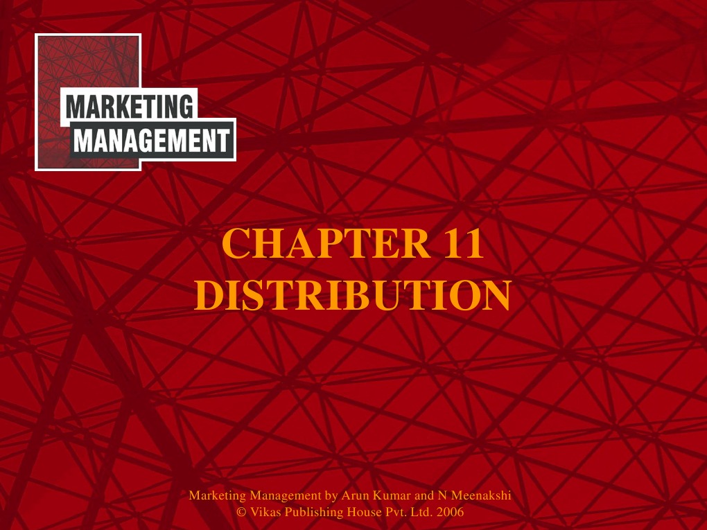 CHAPTER 11 (Distribution) PDF Distribution (Business) Retail