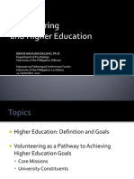 Volunteering and Higher Education