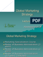 Global Marketing Strategy: Hammad Ashraf