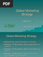 Global Marketing Strategy: Hammad Ashraf