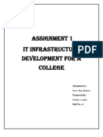 Assignment 1 IT Infrastructure Development For A College: Submitted To