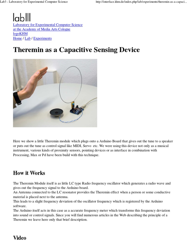 Theremin Module for Arduino Projects | PDF | Radio | Capacitor