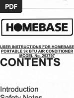 Download Homebase Air Conditioner 253797 Manual by bmmanuals SN108815968 doc pdf